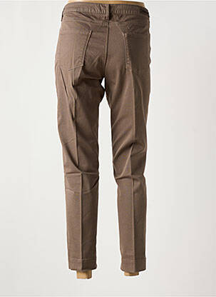 Pantalon 7/8 stretch taille normale marron DENIM STUDIO femme