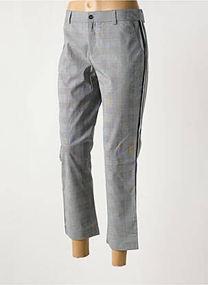 Pantalon 7/8 tissage popeline taille normale gris DENIM STUDIO femme