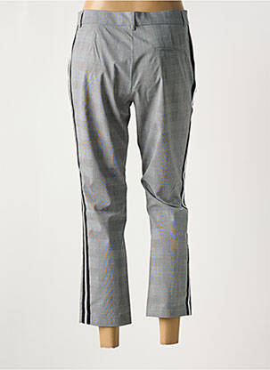 Pantalon 7/8 tissage popeline taille normale gris DENIM STUDIO femme