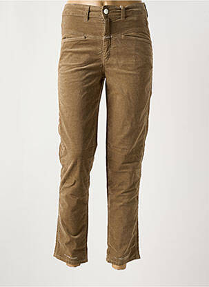 Pantalon 7/8 stretch taille normale marron CLOSED femme
