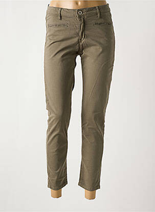 Pantalon 7/8 stretch taille normale vert DENIM STUDIO femme