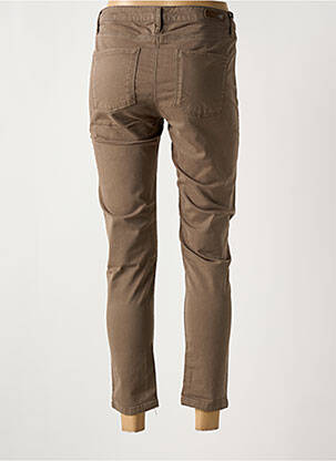 Pantalon 7/8 stretch taille normale marron DENIM STUDIO femme