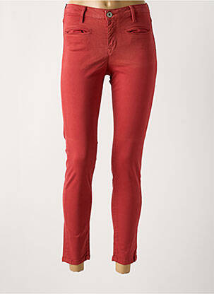 Pantalon 7/8 stretch taille normale rouge DENIM STUDIO femme