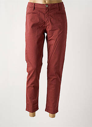 Pantalon 7/8 stretch taille normale rouge DENIM STUDIO femme