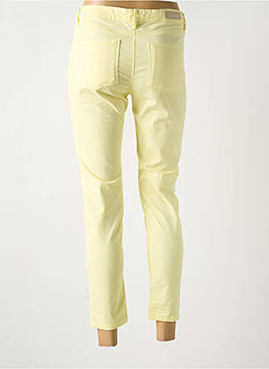Pantalon 7/8 stretch taille normale jaune DENIM STUDIO femme
