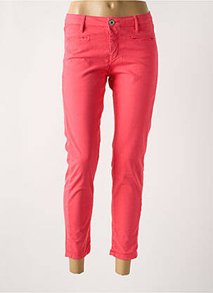 Pantalon 7/8 stretch taille normale rose DENIM STUDIO femme