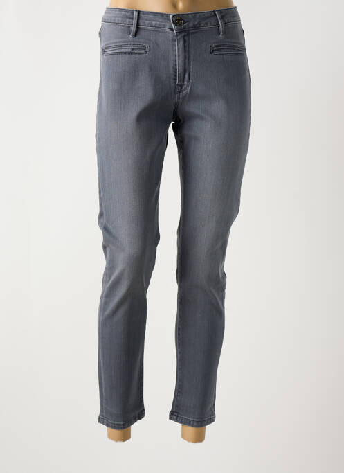 Jeans coupe slim gris DENIM STUDIO pour femme