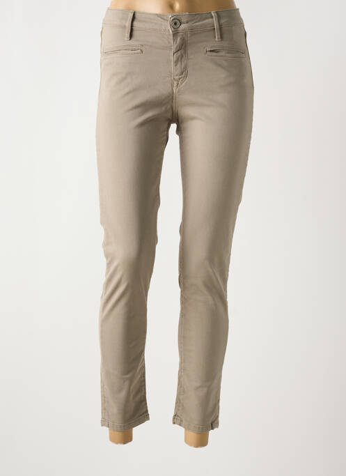 Pantalon 7/8 beige DENIM STUDIO pour femme