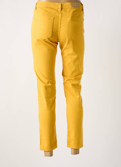Pantalon 7/8 stretch taille normale jaune DENIM STUDIO femme