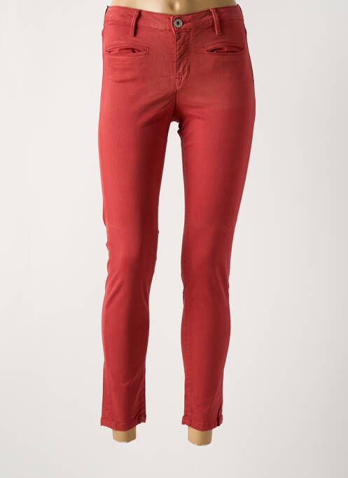 Pantalon 7/8 rouge DENIM STUDIO pour femme
