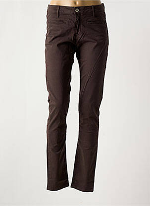 Pantalon slim poches marron DENIM STUDIO femme