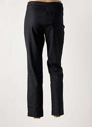 Pantalon 7/8 fermeture zippée sous rabat boutonné noir DENIM STUDIO femme