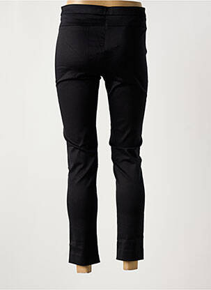 Pantalon 7/8 fermeture zippée sous rabat boutonné noir DENIM STUDIO femme