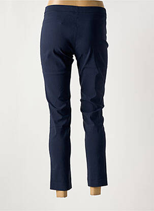 Pantalon 7/8 fermeture zippée sous rabat boutonné bleu DENIM STUDIO femme