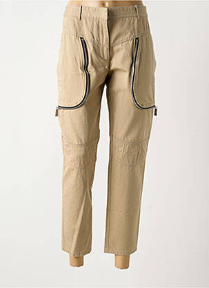 Pantalon 7/8 tissage popeline taille normale beige BARBARA BUI femme