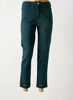 Jeans coupe slim poches taille haute vert CLOSED femme