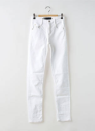 Jeans coupe slim poches taille haute blanc BARBARA BUI femme