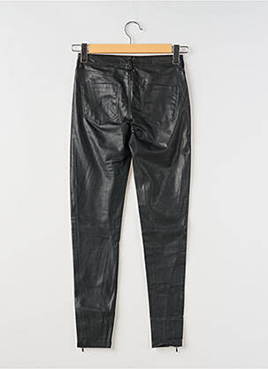 Pantalon slim tissage enduit taille normale noir DENIM STUDIO femme