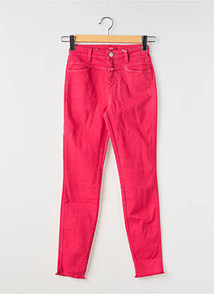 Jeans coupe slim tissage brut taille normale rose CLOSED femme