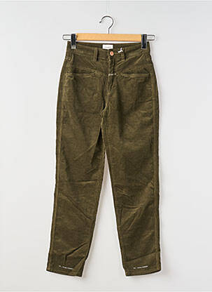 Pantalon droit stretch taille normale vert CLOSED femme