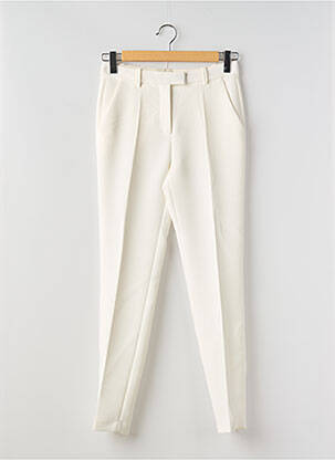 Pantalon slim tissage popeline taille normale blanc BARBARA BUI femme