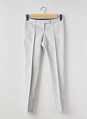 Pantalon slim tissage popeline taille normale gris BARBARA BUI femme