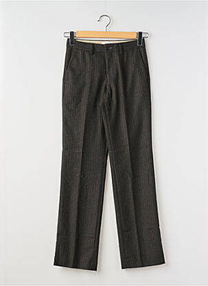 Pantalon droit fermeture zippée sous rabat boutonné taille normale gris CLOSED femme