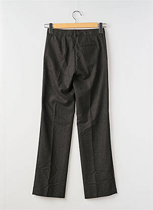 Pantalon droit fermeture zippée sous rabat boutonné taille normale gris CLOSED femme