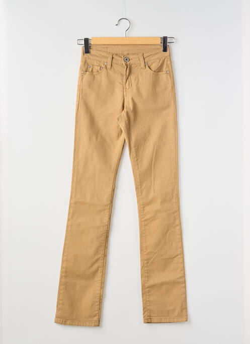 Pantalon droit stretch taille normale marron DENIM STUDIO femme