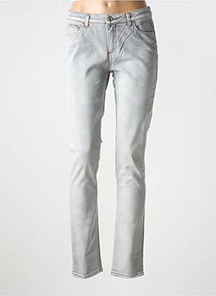 Jeans coupe slim stretch taille normale gris TRUSSARDI JEANS femme