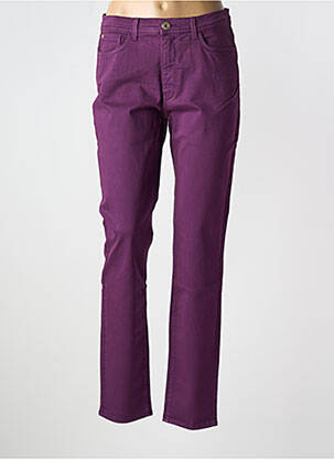 Pantalon slim tissage popeline taille normale violet TRUSSARDI JEANS femme