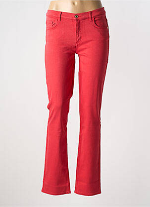 Jean coupe flare stretch taille normale rouge TRUSSARDI JEANS femme