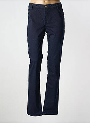 Pantalon slim tissage popeline taille normale bleu TRUSSARDI JEANS femme