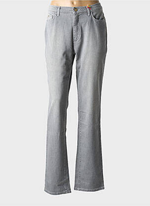 Jeans coupe droite stretch taille normale gris TRUSSARDI JEANS femme
