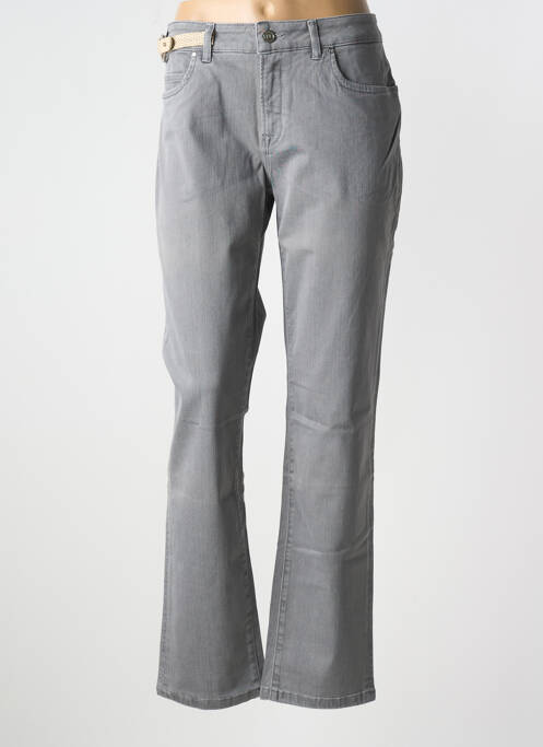 Jeans coupe droite stretch taille normale gris TRUSSARDI JEANS femme