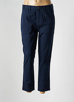 Pantalon chino tissage popeline taille normale bleu RALPH LAUREN femme