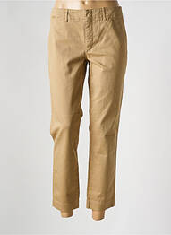 Pantalon chino fermeture zippée sous rabat avec crochet taille normale marron RALPH LAUREN femme