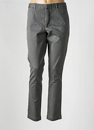Pantalon chino fermeture zippée sous rabat avec crochet taille normale gris RALPH LAUREN femme