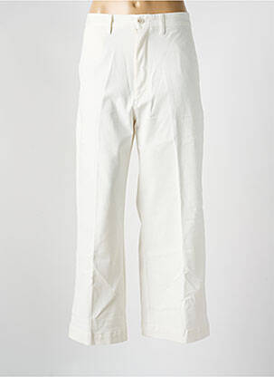 Pantalon large tissage popeline taille normale blanc RALPH LAUREN femme