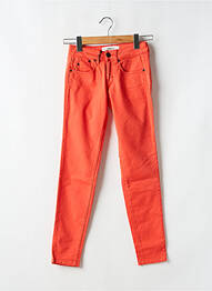 Jeans coupe slim taille basse taille basse orange CORLEONE femme