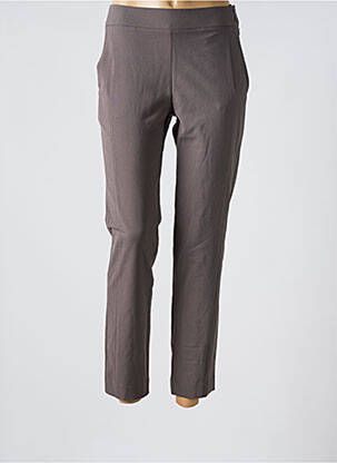 Pantalon 7/8 taille à pinces taille normale marron D.EXTERIOR femme