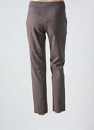 Pantalon 7/8 taille à pinces taille normale marron D.EXTERIOR femme
