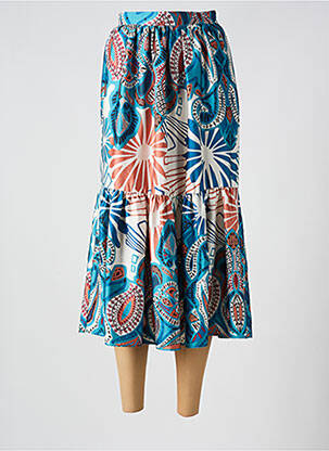 Jupe longue tissage crêpe bleu BA&SH femme
