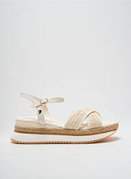 Sandales/nu pieds matière lisse talon de 4 à 6cm beige GIOSEPPO femme