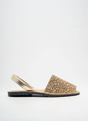 Sandales/nu pieds bout ouvert talon plat jusqu'à 3cm or MENORQUINAS femme
