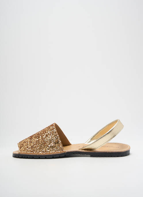 Sandales/nu pieds bout ouvert talon plat jusqu'à 3cm or MENORQUINAS femme