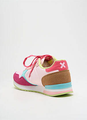 Baskets semelle amovible talon plat jusqu'à 3cm rose XTI femme