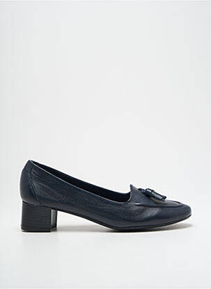 Escarpins tissage satiné talon de 4 à 6cm bleu MARIA JAEN femme