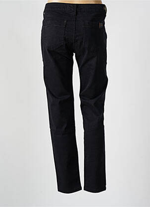 Pantalon droit fermeture zippée sous rabat boutonné noir FIVE femme