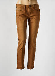 Jeans coupe slim poches marron FIVE femme